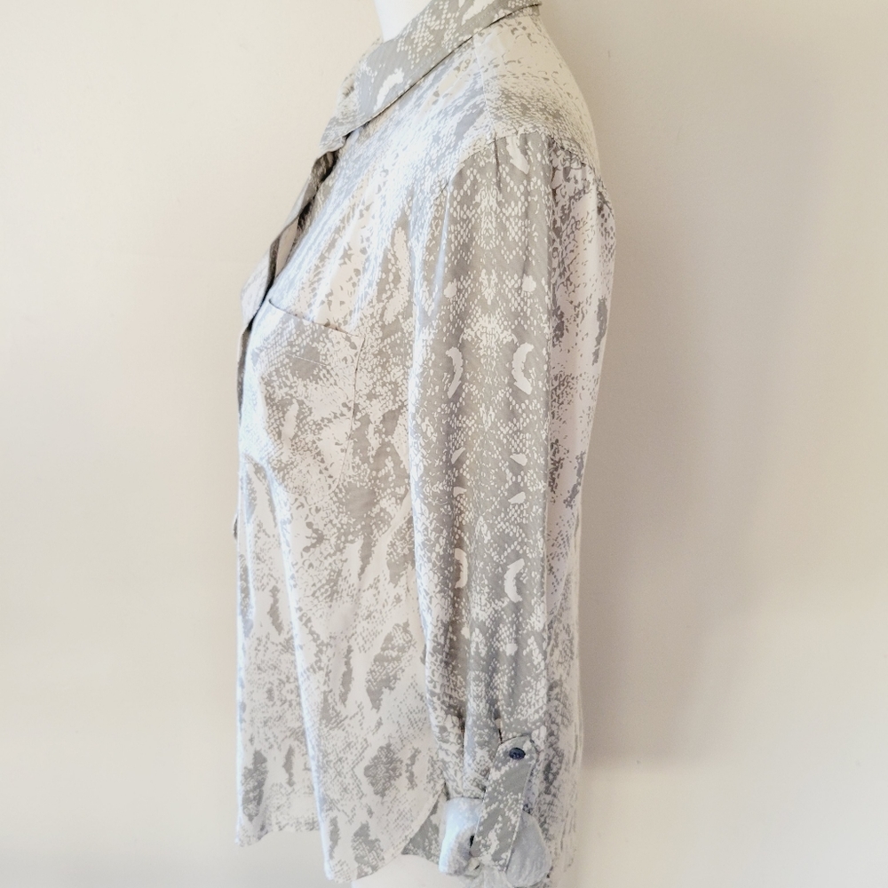 Dear John Snake Print Button Down Size Xs - image 5